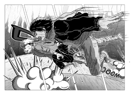 Naoki, Yuki und Takumi in Action - Manga Artwork