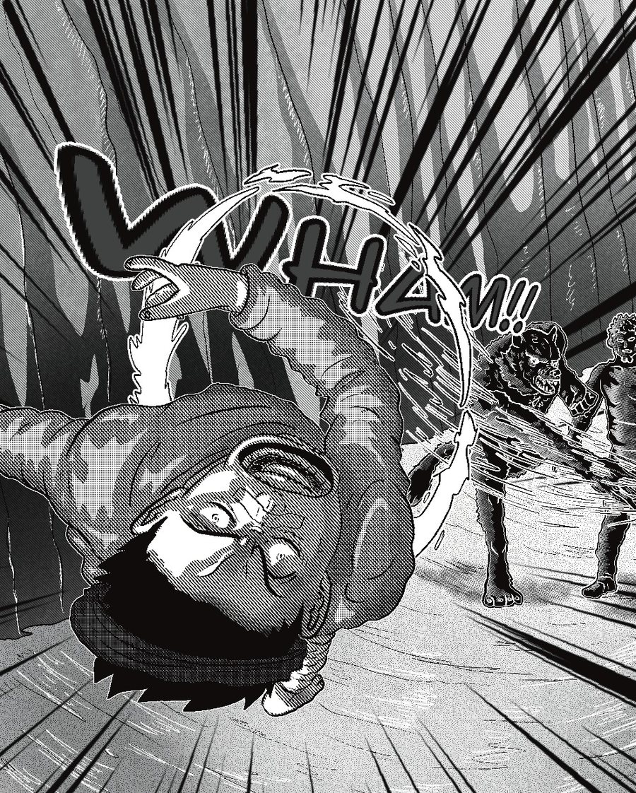 Raiku, Salaman und Kiara im Kampf - Manga Action aus Naoki Bloodventure